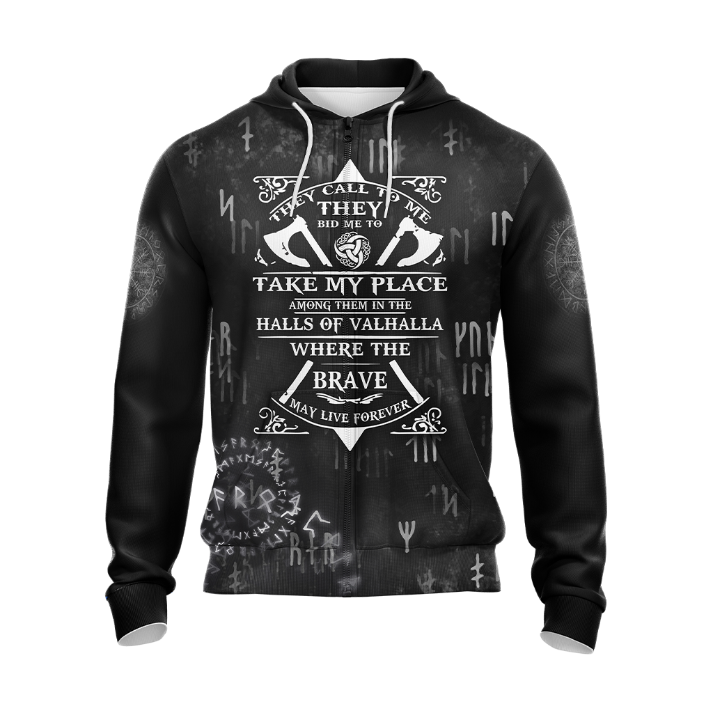 Viking Prayer Unisex 3D T-shirt Zip Hoodie Pullover Hoodie