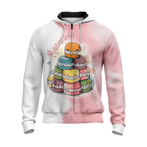 Macarons Unisex Zip Up Hoodie