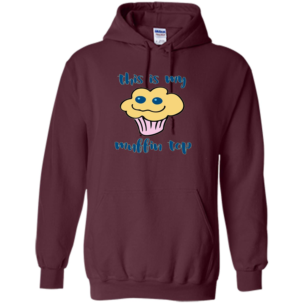 Baking T-shirt Funny This Is My Muffin Top T-Shirt Maroon