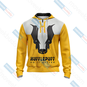 Harry Potter - Hufflepuff Version Wackystyle Unisex Zip Up Hoodie