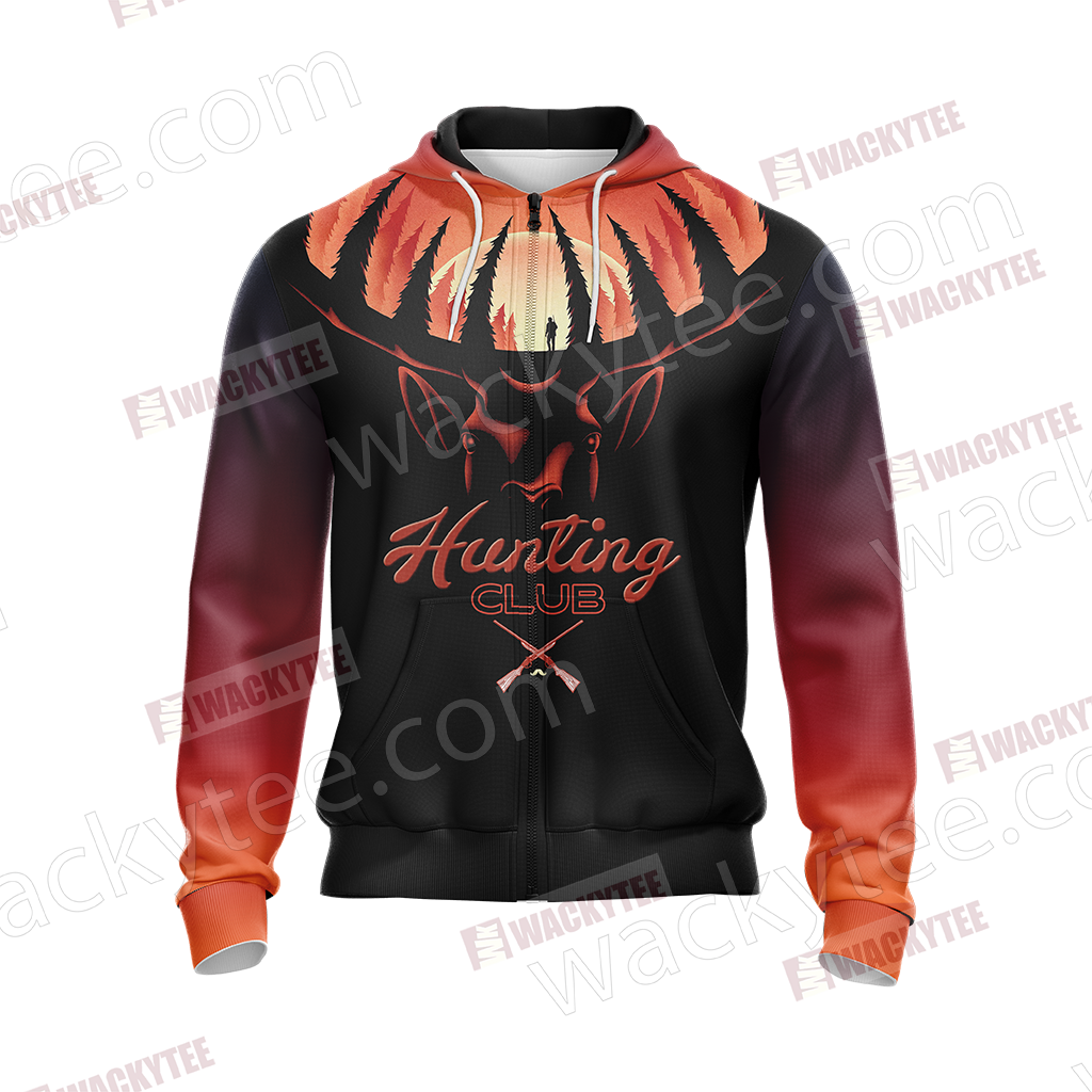 Hunting - Deer New Look Unisex Zip Up Hoodie Jacket
