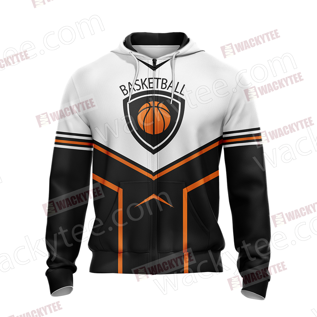 Basketball Unisex Zip Up Hoodie Jacket
