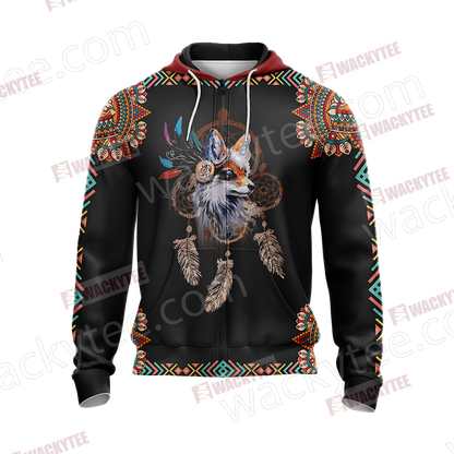 Fox Unisex Zip Up Hoodie Jacket