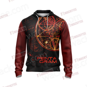 Doom 3 - Pentagram Unisex Zip Up Hoodie Jacket