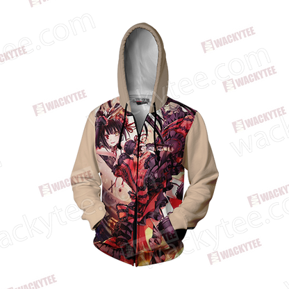Date A Live - Kurumi Unisex Zip Up Hoodie Jacket