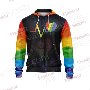 LGBT - In The World Where You Can Be Anything Be Kind Unisex Zip Up Hoodie Jacket