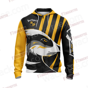 Hufflepuff Badgers Quidditch Team Harry Potter New Style Unisex Zip Up Hoodie