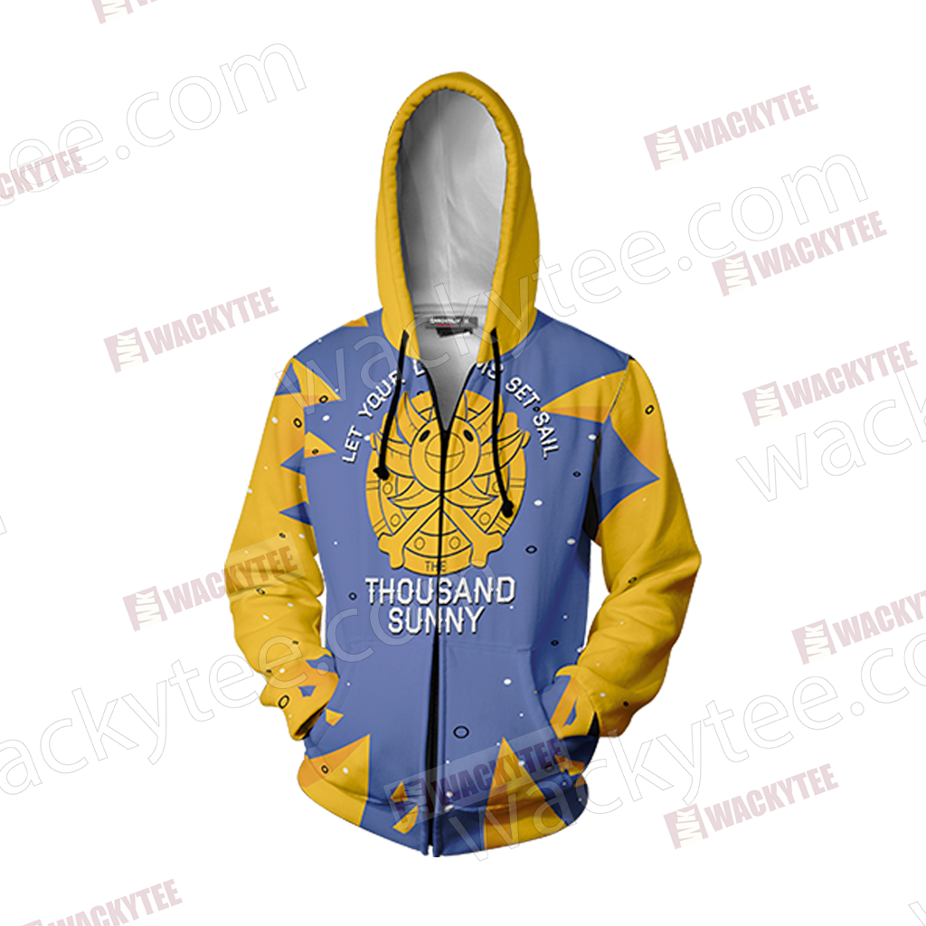 One Piece - Thousand Sunny Zip Up Hoodie Jacket