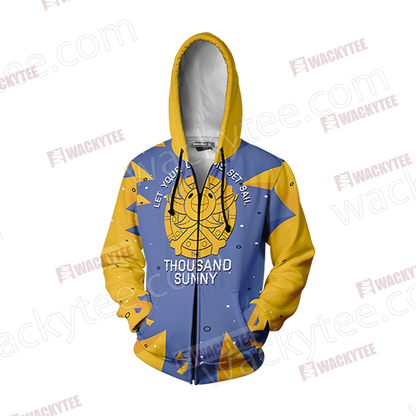One Piece - Thousand Sunny Zip Up Hoodie Jacket