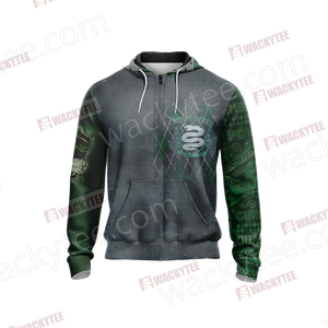 Harry Potter - Slytherin House Unisex Zip Up Hoodie