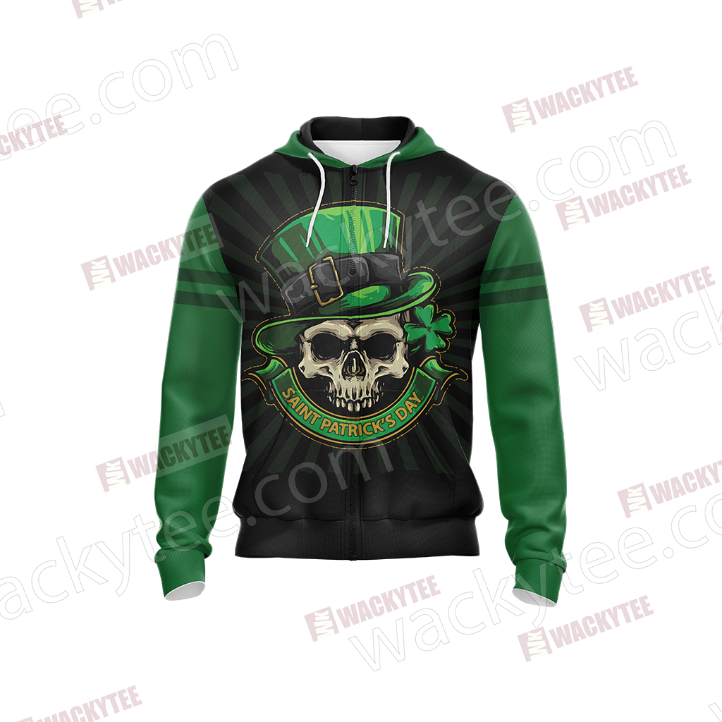 Everyone's Irish Saint Patricks Day Unisex Zip Up Hoodie