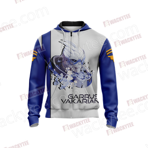 Mass Effect - Garrus Vakarian Unisex Zip Up Hoodie Jacket