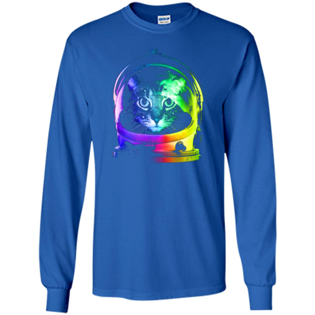 Astronaut Cat T-shirt Royal