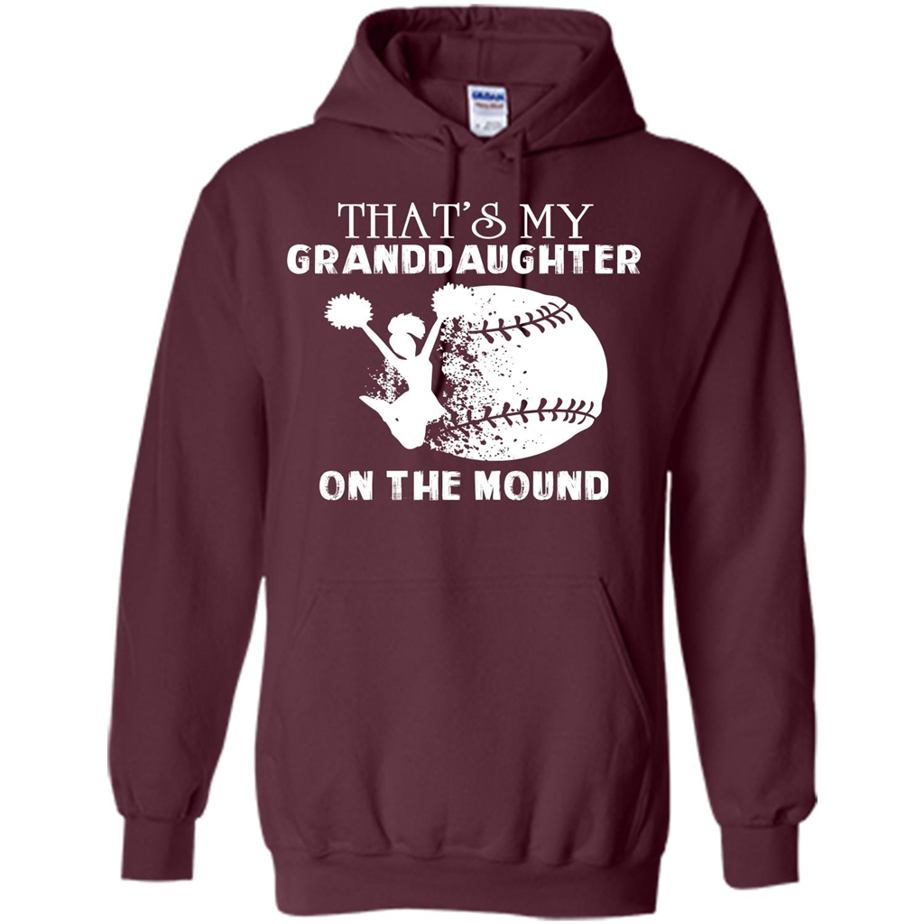 Baseball T-shirt That’s My Granddaughter On The Mound Maroon