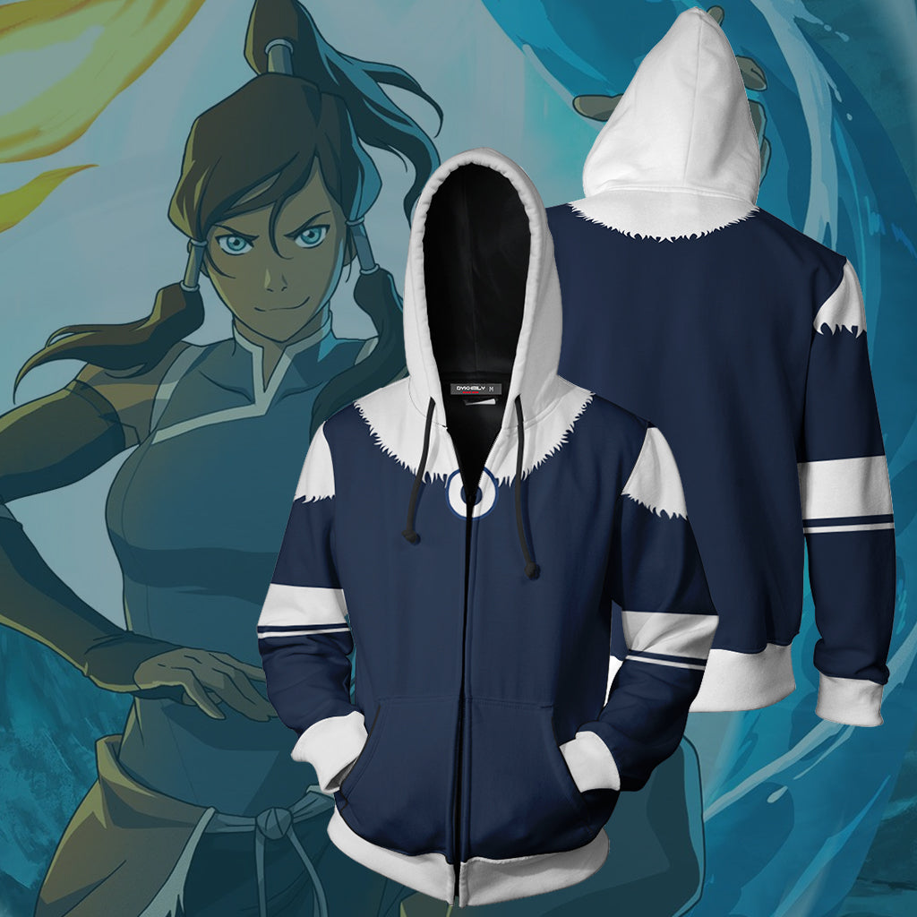 The Legend Of Korra Cosplay Zip Up Hoodie Jacket 4XL