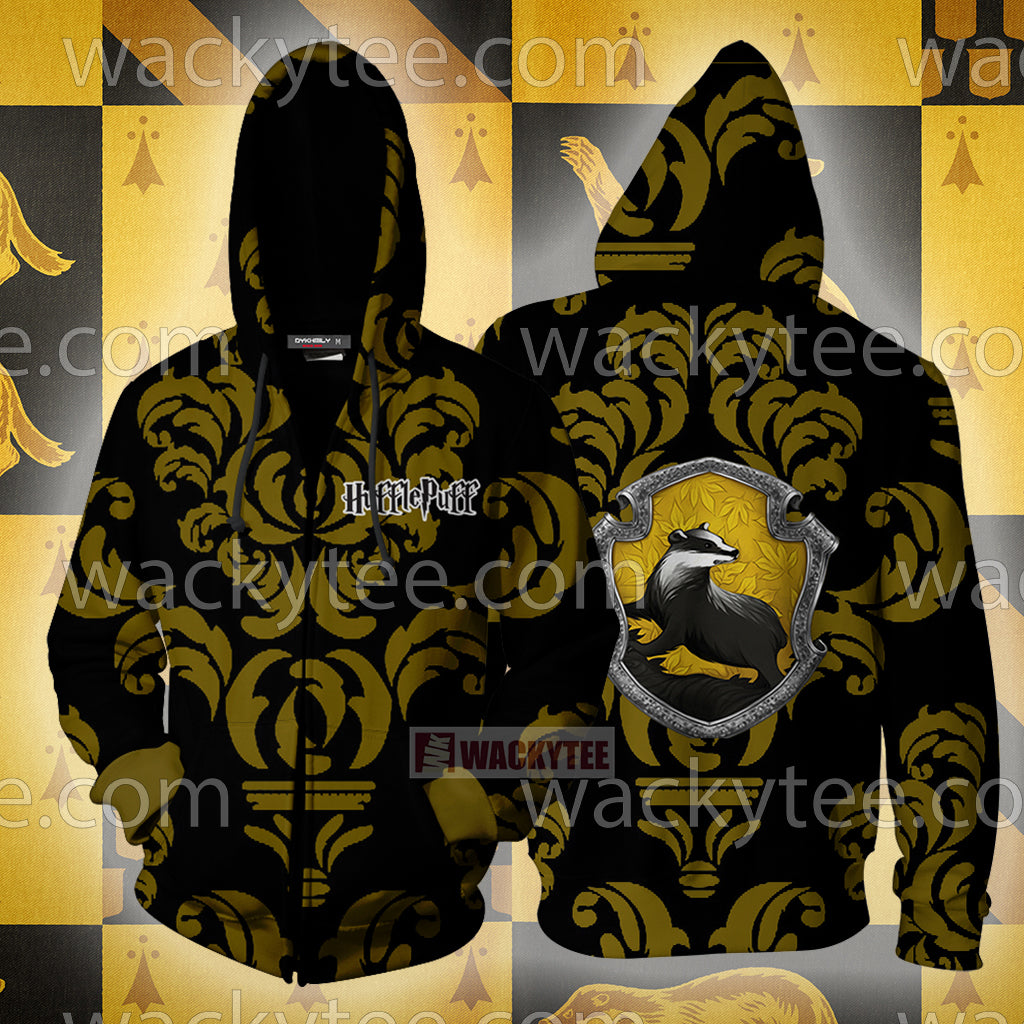 Loyal Like A Hufflepuff Harry Potter New Collection Zip Up Hoodie 4XL