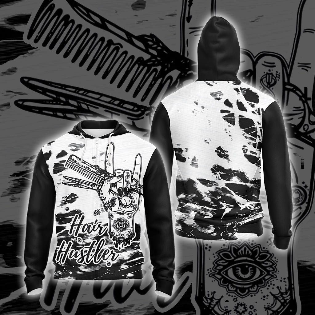 Hair Hustler Unisex Zip Up Hoodie 4XL
