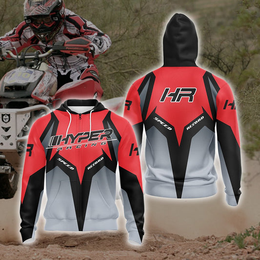 Hyper Racing Unisex Zip Up Hoodie 4XL