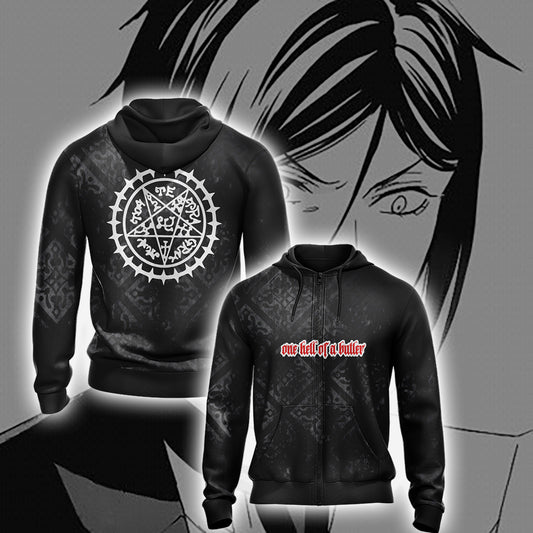 Kuroshitsuji One Hell of a Butler New Look Unisex Zip Up Hoodie