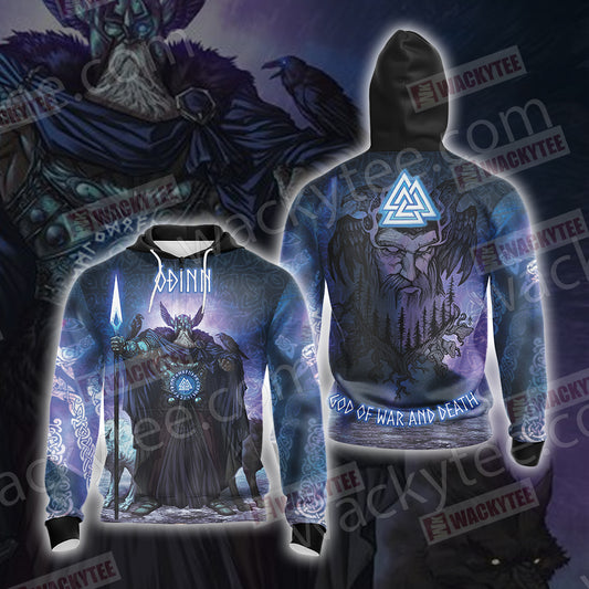 Odin - God Of War And Death Unisex Zip Up Hoodie Jacket 4XL