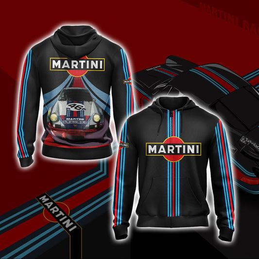 Porsche Martini Racing Team Unisex Zip Up Hoodie 4XL