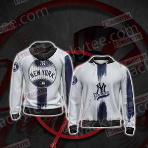 New York Yankees Logo Zip Up Hoodie