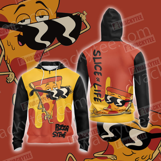 Pizza Slice Of Life Unisex Zip Up Hoodie Jacket 4XL