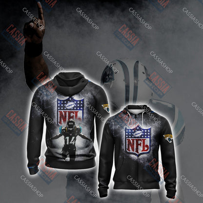 NFL Football USA Unisex Zip Up Hoodie 4XL
