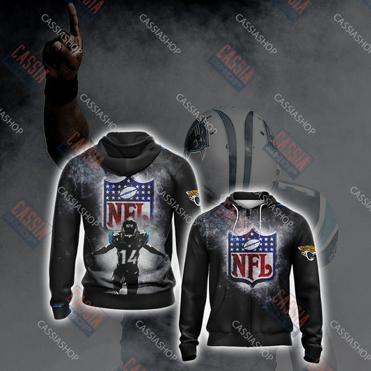 NFL Football USA Unisex Zip Up Hoodie 4XL