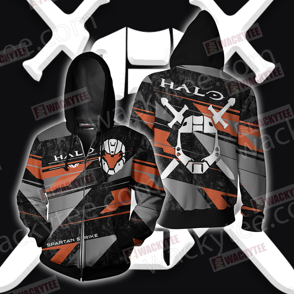 Halo - Spartans Helmet Unisex Zip Up Hoodie Jacket
