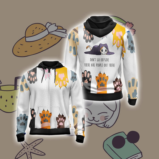 Plant Cat Mom Unisex Zip Up Hoodie 4XL