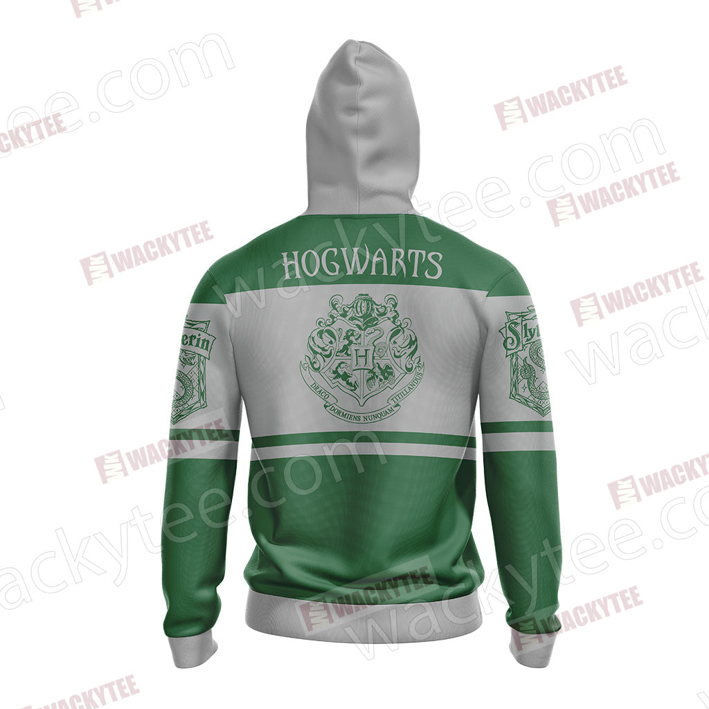 Harry Potter - Slytherin House Wacky New Style Unisex 3D Zip Up Hoodie