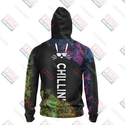 Easter's Day Chillin' With My Peeps Unisex Zip Up Hoodie