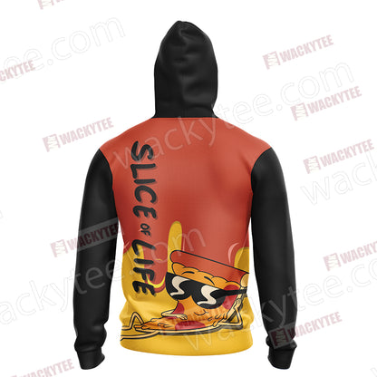 Pizza Slice Of Life Unisex Zip Up Hoodie Jacket