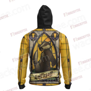Harry Potter Hogwarts Hufflepuff House New Collection Unisex Zip Up Hoodie