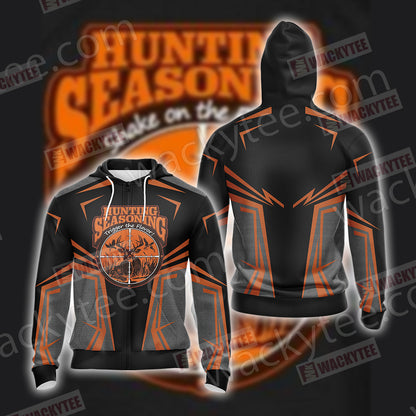 Hunting Seasoning Trigger The FLavor Unisex Zip Up Hoodie Jacket 4XL