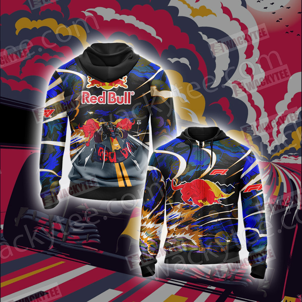 Redbull F1(Formula) Unisex Zip Up Hoodie 4XL