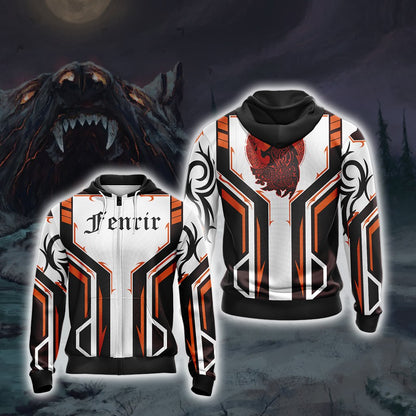 North Wolf Fenrir Unisex Zip Up Hoodie 4XL