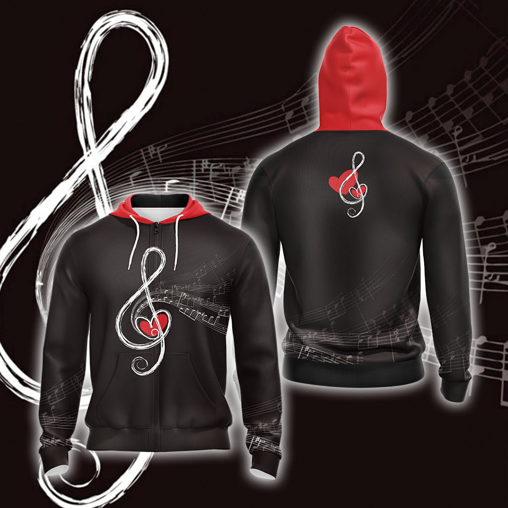 Music Passion Unisex Zip Up Hoodie 4XL