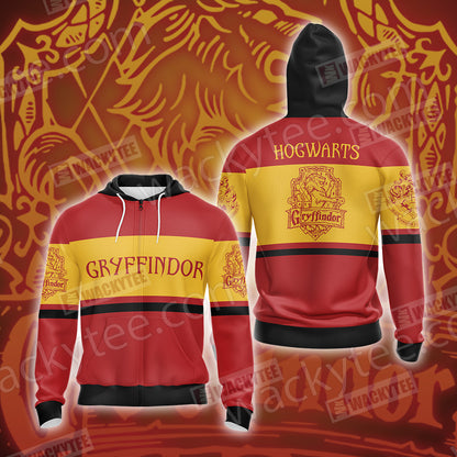 Harry Potter - Gryffindor House New Style Unisex 3D Zip Up Hoodie 4XL
