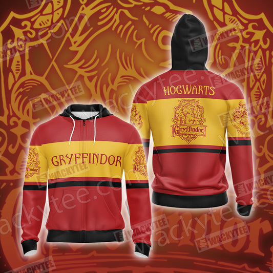 Harry Potter - Gryffindor House New Style Unisex 3D Zip Up Hoodie 4XL