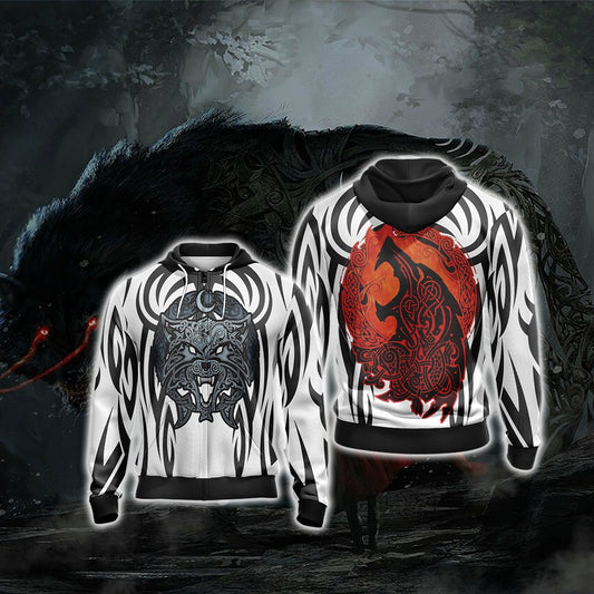Fenrir Unisex Zip Up Hoodie 4XL