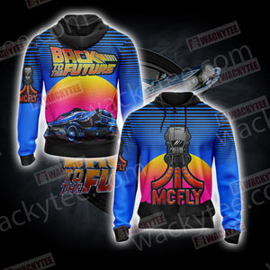 Back To The Future New Unisex Zip Up Hoodie