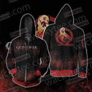 God Of War Symbol New Version Zip Up Hoodie Jacket