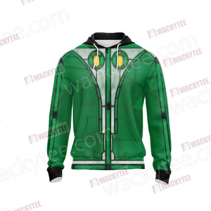 Harry Potter Hogwarts Slytherin House New Collection Unisex Zip Up Hoodie