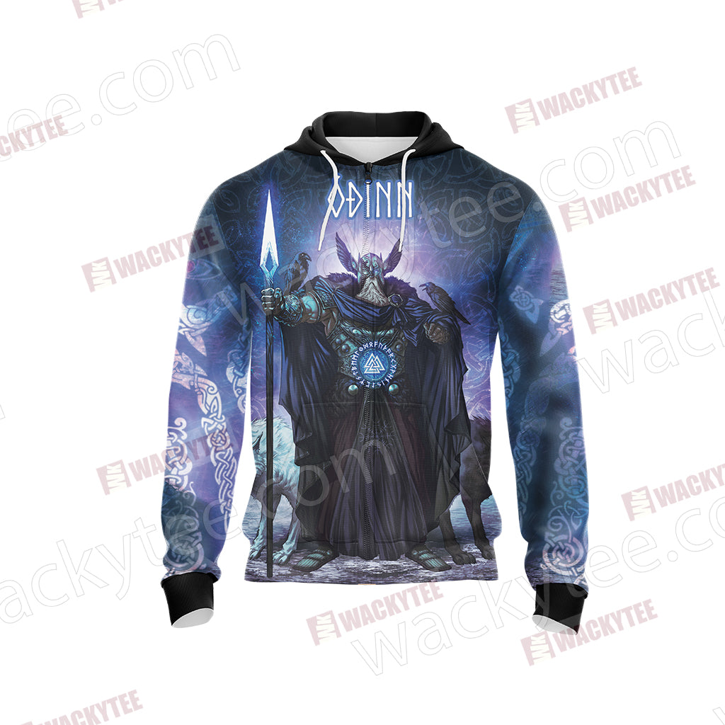 Odin - God Of War And Death Unisex Zip Up Hoodie Jacket