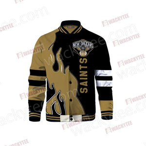 New Orleans Saints Logo Baseball Jacket