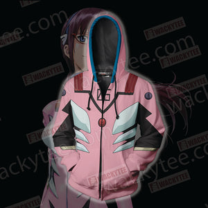 Shin Seiki Evangelion Mari Makinami Cosplay Zip Up Hoodie Jacket