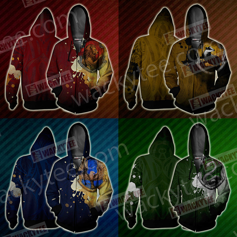 The Hufflepuff Badger Hogwarts Harry Potter Zip Up Hoodie