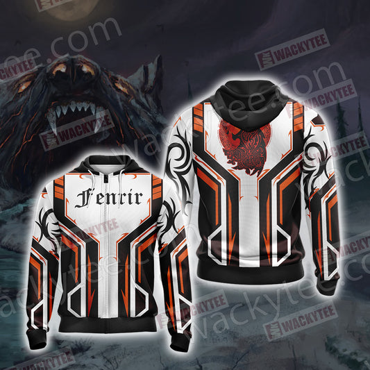 North Wolf Fenrir Unisex Zip Up Hoodie Jacket 4XL